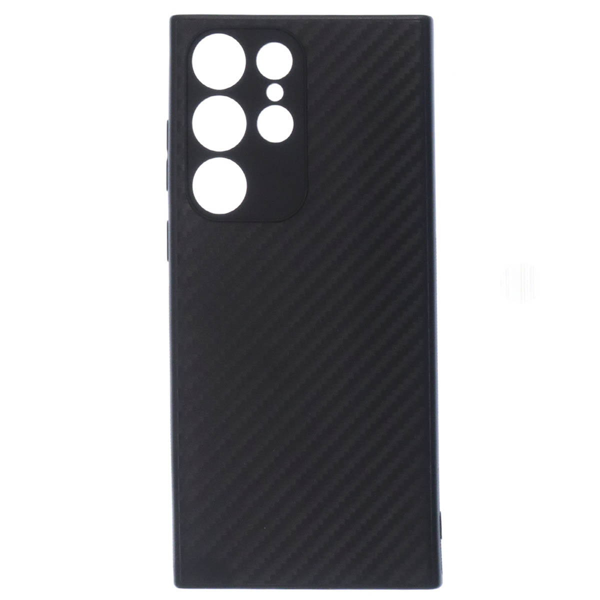 Чехол накладка для SAMSUNG Galaxy S23 Ultra, силикон, карбон, цвет черный
