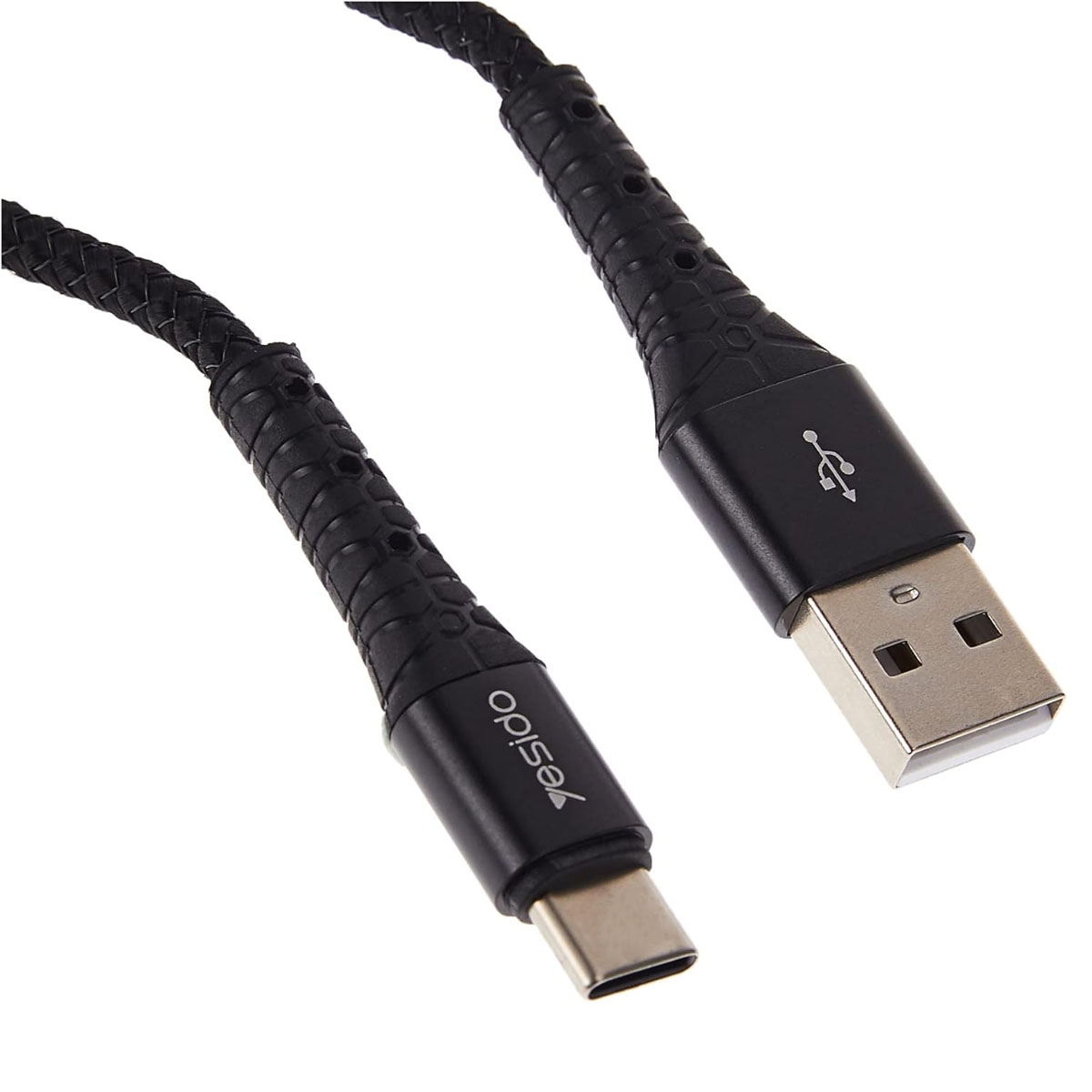 Кабель YESIDO CA50 Micro USB, 2.1A, длина 1.2 метра, цвет черный