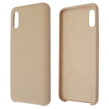 Чехол накладка Silicon Cover для XIAOMI Redmi 9A, силикон, бархат, цвет розовый песок