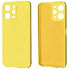 Чехол накладка NANO для XIAOMI Redmi 12 4G, защита камеры, силикон, бархат, цвет желтый