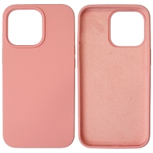 Чехол накладка Silicon Case для APPLE iPhone 13 Pro (6.1), силикон, бархат, цвет светло розовый