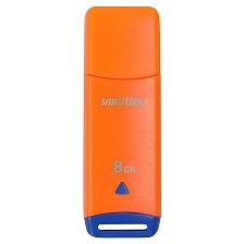 Флешка USB 2.0 8GB SMARTBUY Easy, цвет оранжевый