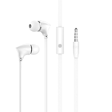 Гарнитура (наушники с микрофоном) проводная, BOROFONE BM26 Rhythm, цвет белый | Последняя цена