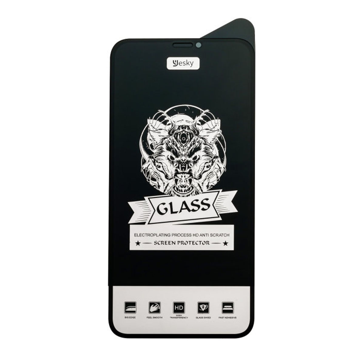 Защитное стекло YESKY PRIVACY для APPLE iPhone 11, iPhone XR, цвет окантовки черный