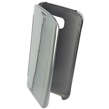 Чехол книжка Clear View Cover для SAMSUNG Galaxy S6 Edge (SM-G925), цвет серебристый