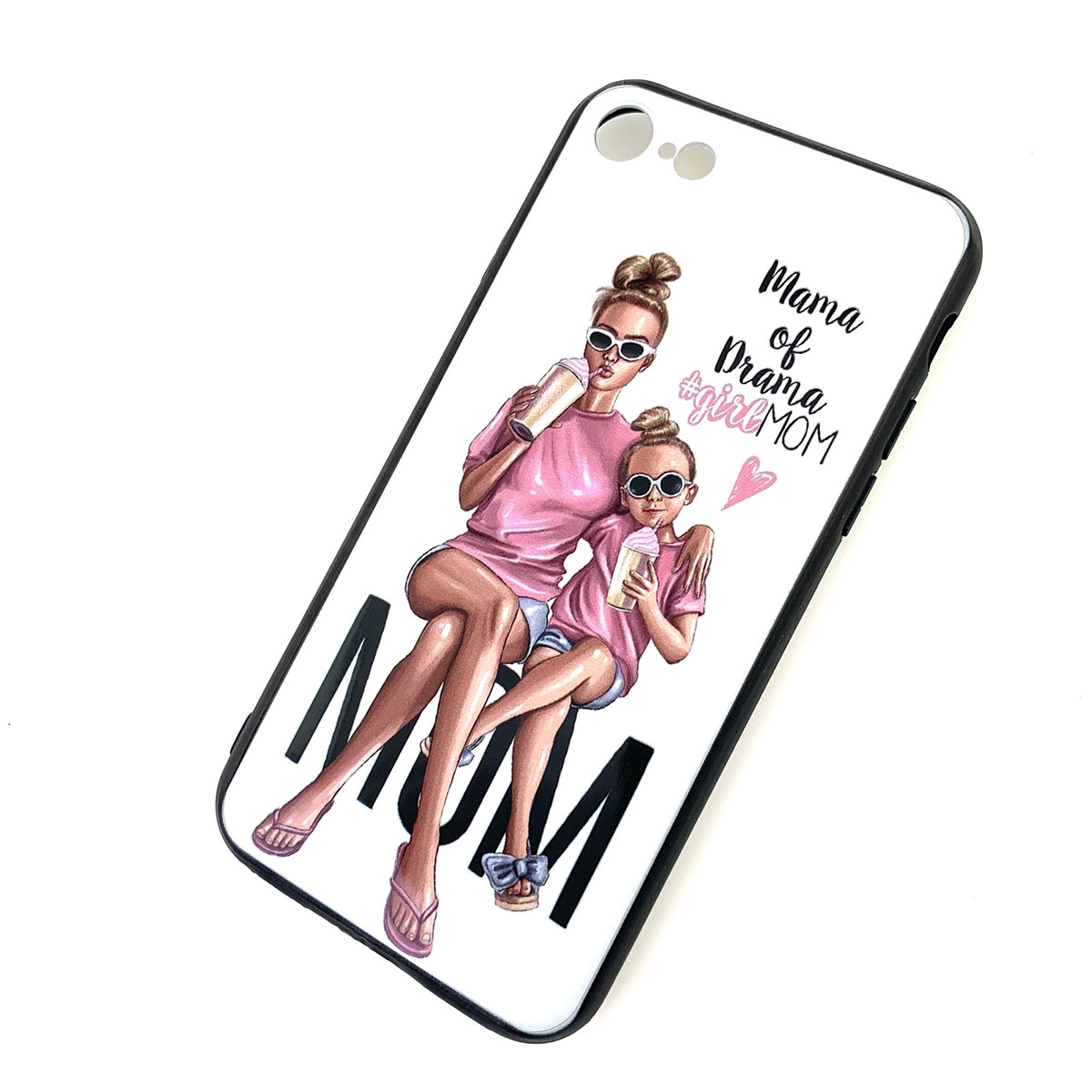 Чехол накладка для APPLE iPhone 7, 8, силикон, рисунок Mama of Drama girlMOM. Чехол накладка для APPLE iPhone 7, 8, силикон, рисунок Mama of Drama girlMOM.