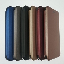 Чехол-книжка на силиконовой основе для HUAWEI Mate 20 материал экокожа цвет бордовый.