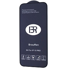 Защитное стекло 5D BRAUFFEN для APPLE iPhone 15 Pro (6.1"), цвет окантовки черный Защитное стекло 5D BRAUFFEN для APPLE iPhone 15 Pro (6.1"), цвет окантовки черный