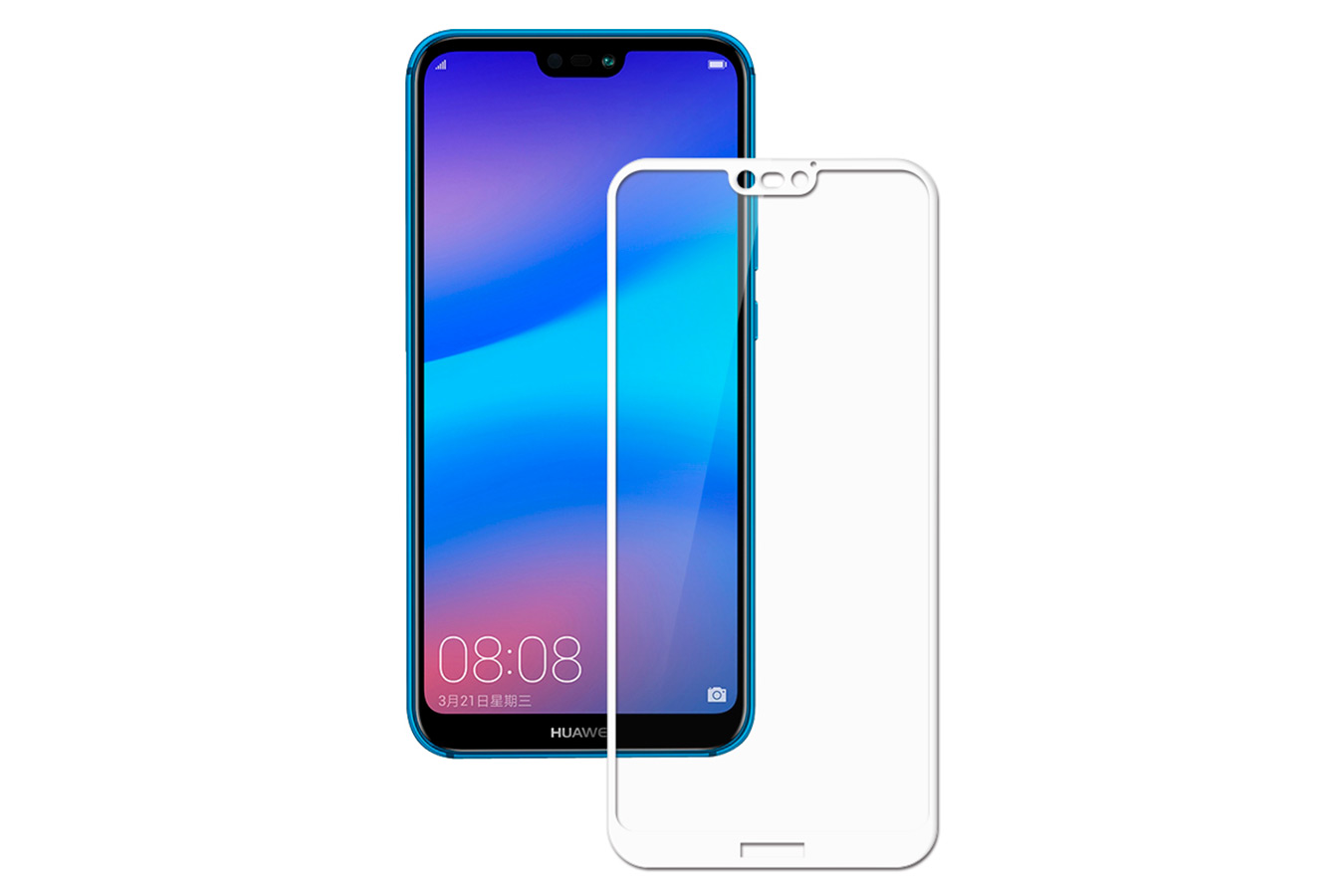 Защитное стекло 5D Full Glass /полный экран, упак-картон/ для Huawei P20-LiTE белый. Защитное стекло 5D Full Glass /полный экран, упак-картон/ для Huawei P20-LiTE белый.