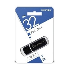 Флешка USB 2.0 32GB SMARTBUY Crown, цвет черный