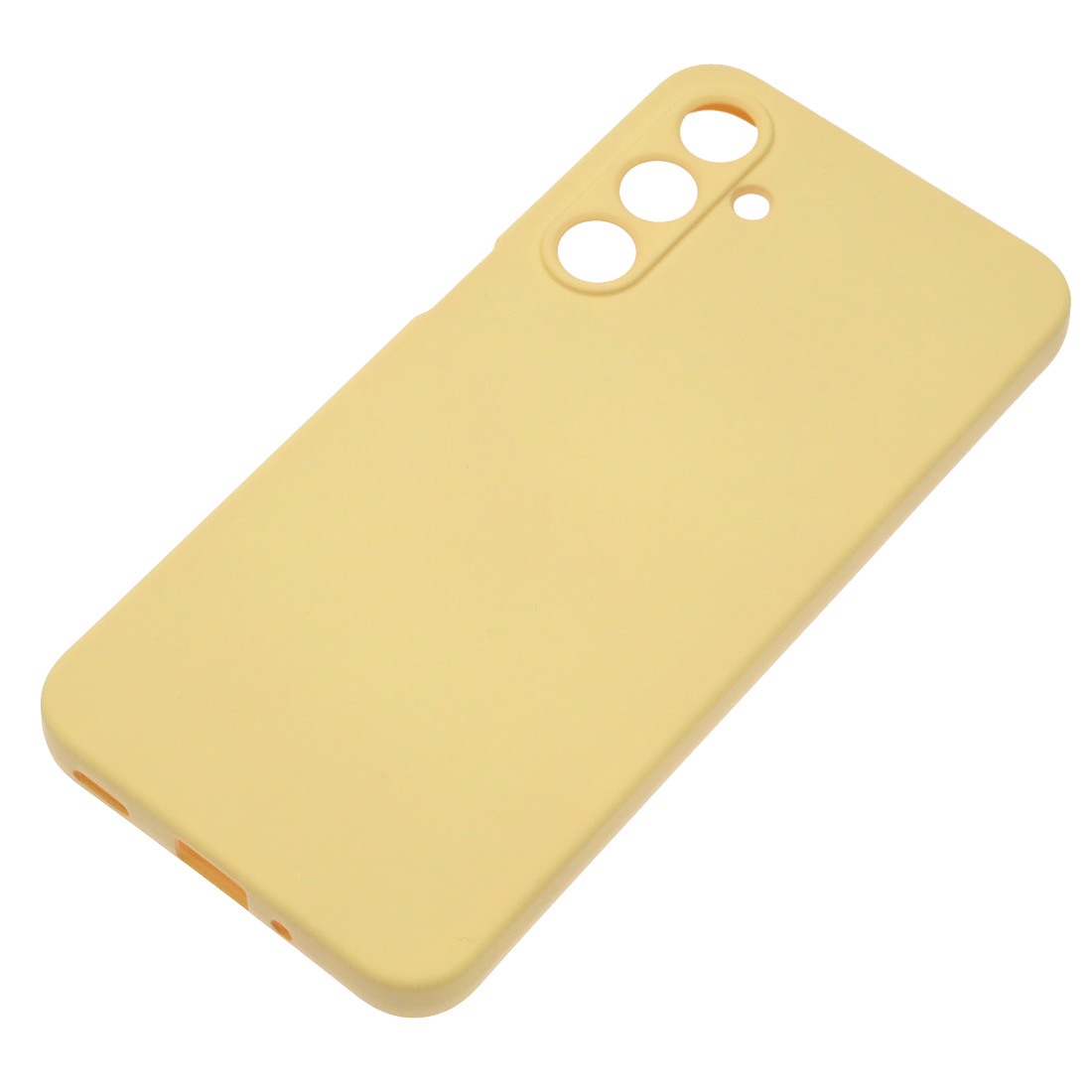 Чехол накладка Silicone Cover для SAMSUNG Galaxy A16, силикон, пластик, текстура кожи, бархат, цвет молочный
