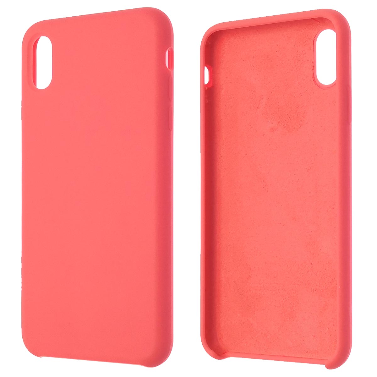 Чехол накладка Silicon Case для APPLE iPhone XS MAX, силикон, цвет коралловый.