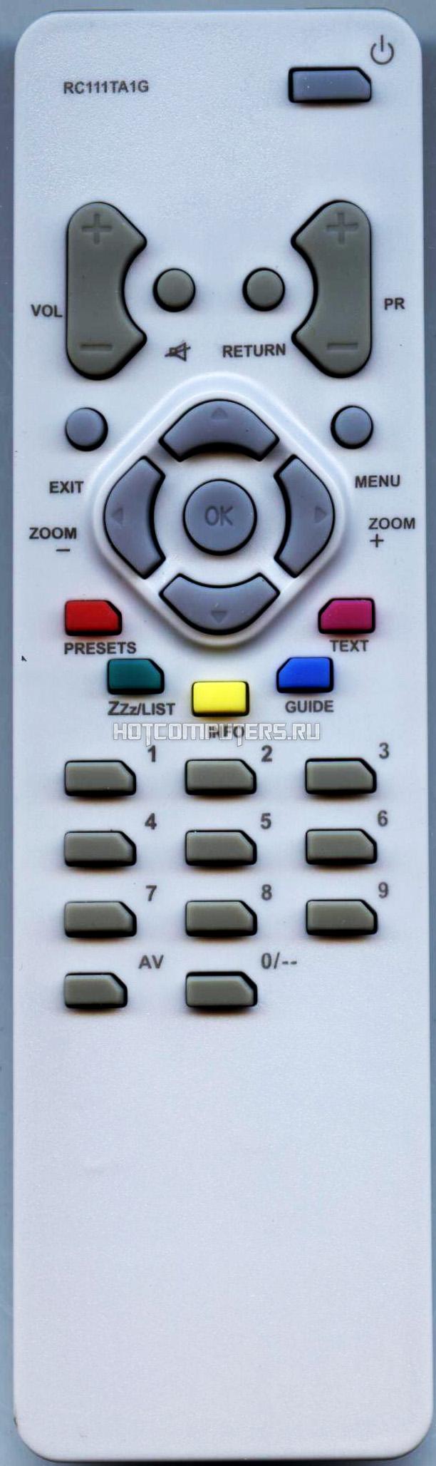 Пульт ДУ для THOMSON RC111TA1G подходит к следующим моделям: 15MH183KG, 20DG132, 20MF130G, 20MG132, 21DG132, 21DM135KG, 21DR182, 21MG132, 21MG132RM, 21MG172, 21MX132, 21MX172, 25DG182, 28DF172, 28WS100, 29DC222KG, 29DM182, 29DX172, 32EX122B5, 32LB115B5.