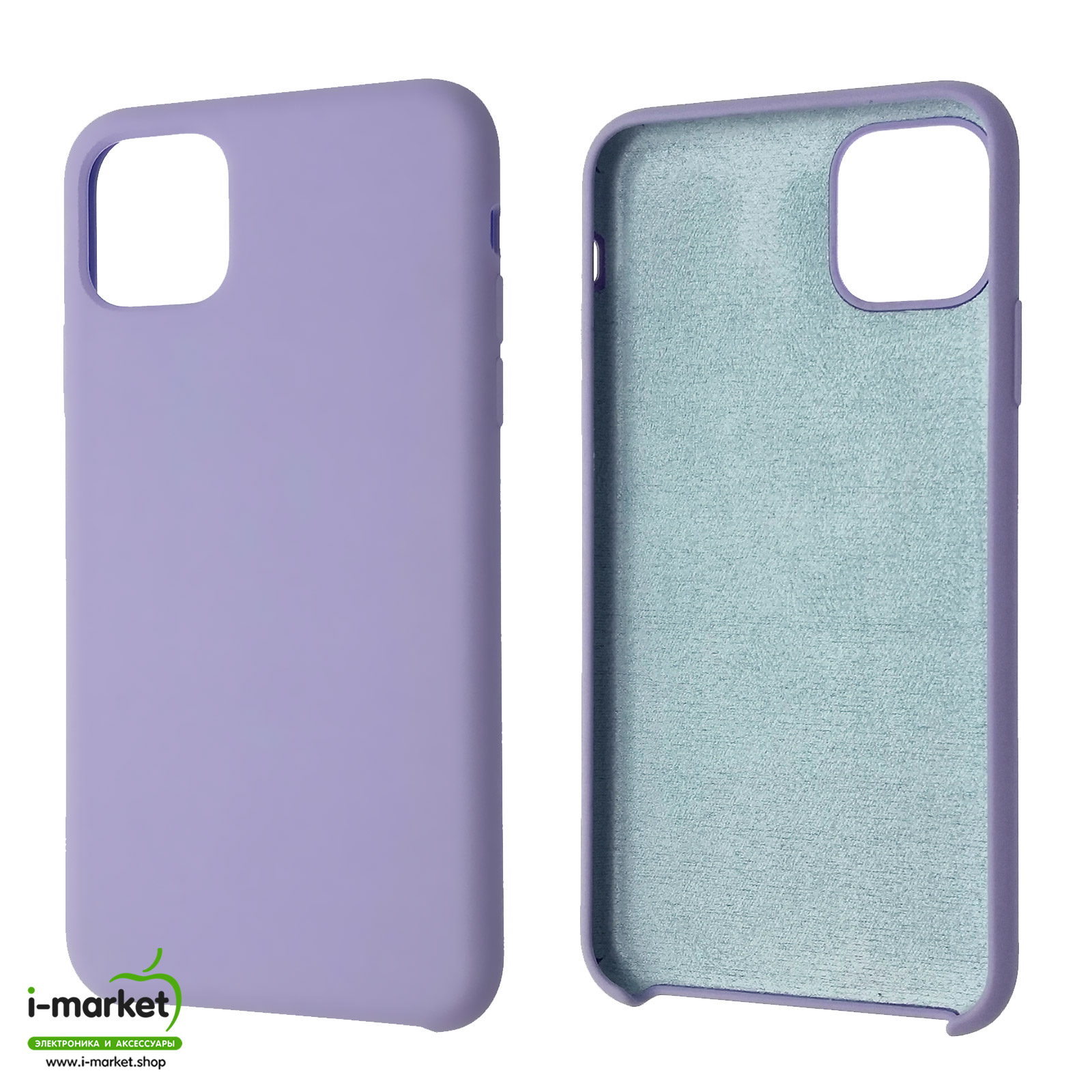 Чехол накладка Silicon Case для APPLE iPhone 11 Pro MAX, силикон, бархат, цвет сиреневый