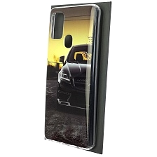 Чехол накладка Vinil для SAMSUNG Galaxy A21s (SM-A217), силикон, рисунок Бугатти Chiron