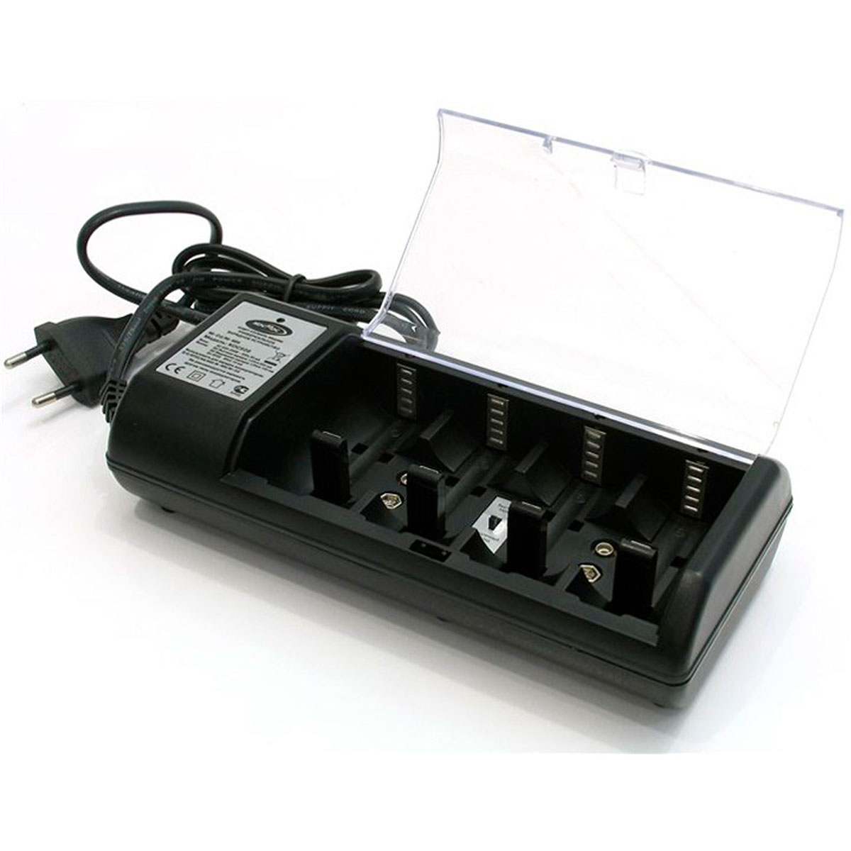 Зарядное устройство КОСМОС 509 для аккумуляторов 1-4 АА, ААА, C, D, 2 х 9V, CR2, без аккумуляторов, цвет черный