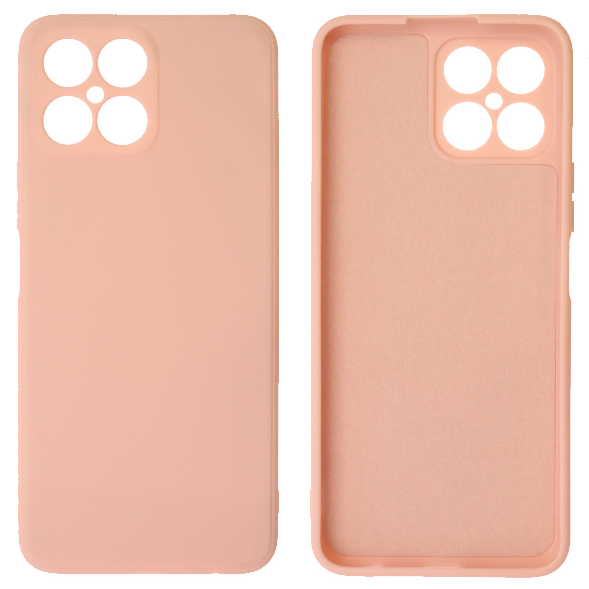 Чехол накладка для HUAWEI Honor X8, силикон, бархат, цвет розовый песок