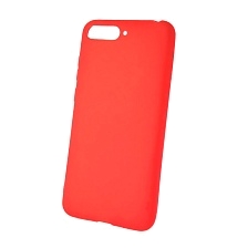 Чехол накладка NEW COLOR для HUAWEI Y6 2018, силикон, цвет красный.