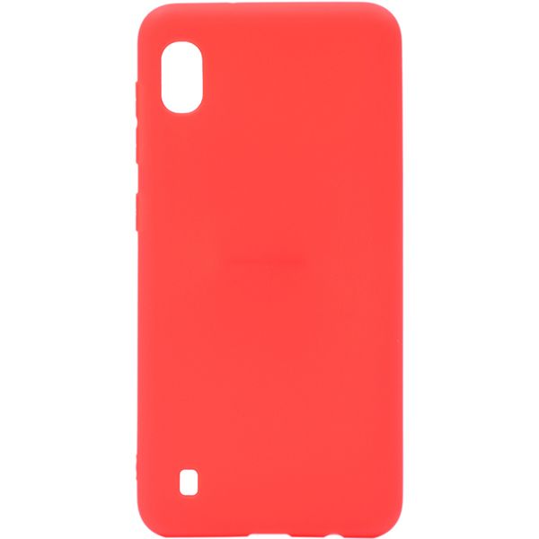 Чехол накладка Soft Touch для SAMSUNG Galaxy A10 (SM-A105), силикон, цвет красный.