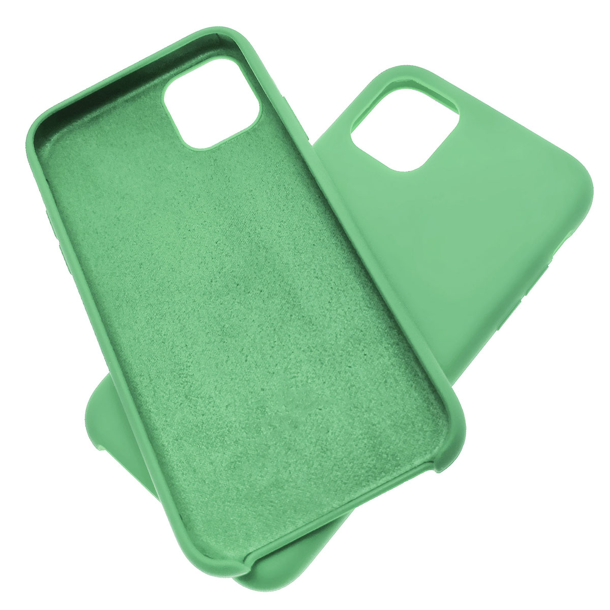 Чехол накладка Silicon Case для APPLE iPhone 11 Pro MAX 2019, силикон, бархат, цвет мятный