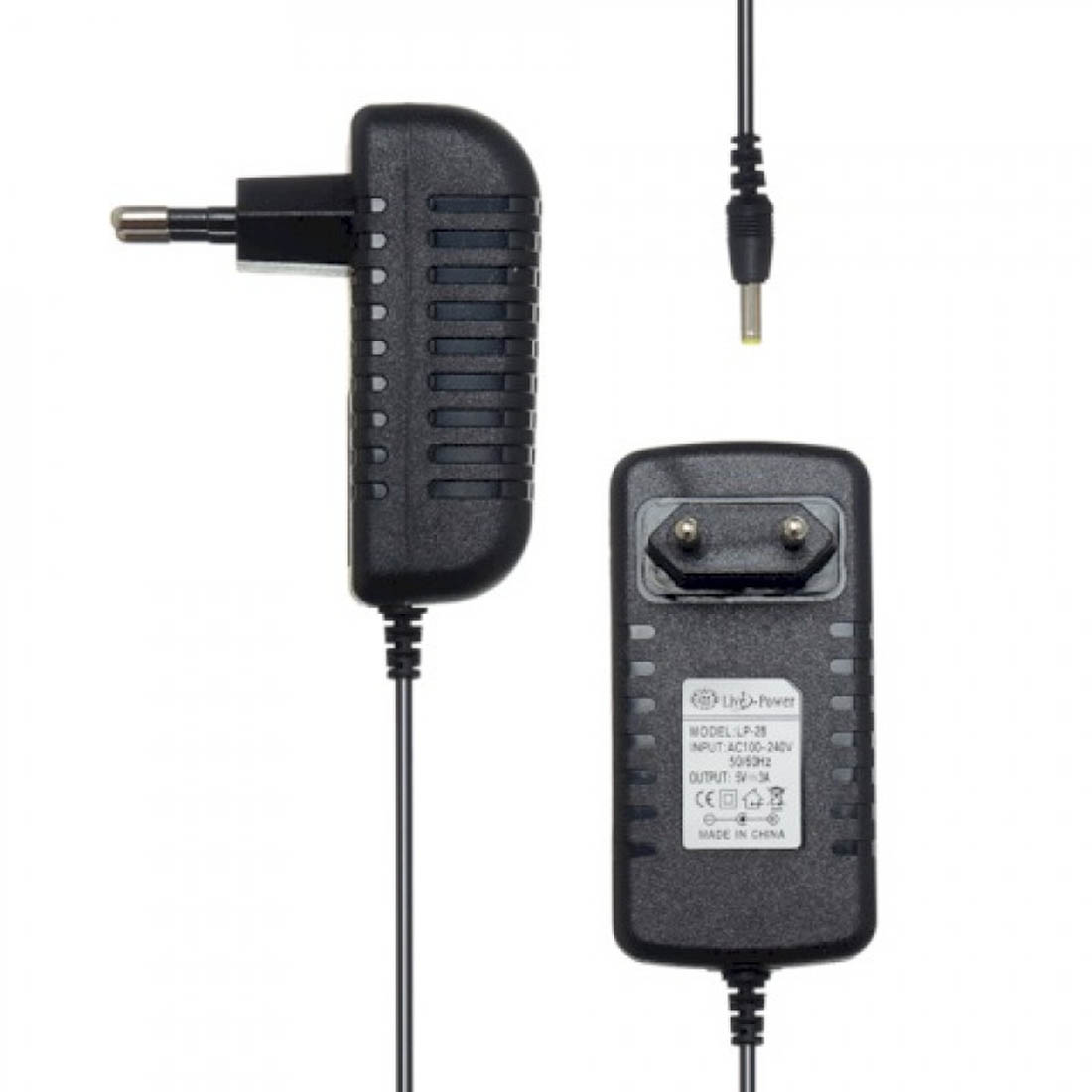Блок питания Live-Power LP-28 5V-3A, штекер 4.0*1.7, длина 1 метр, цвет черный