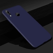 Чехол накладка для HUAWEI Honor 8C (BKK-L21), силикон, матовый, цвет темно синий