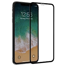 Защитное стекло 10D iPhone XS MAX (6.5") черный без рамки датчика UD.