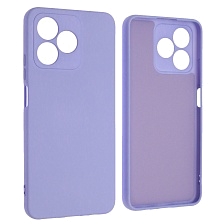Чехол накладка NANO для Realme C51, Realme C53, Realme Note 50, защита камеры, силикон, бархат, цвет сиреневый