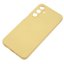 Чехол накладка Silicone Cover для SAMSUNG Galaxy A16, силикон, пластик, текстура кожи, бархат, цвет молочный