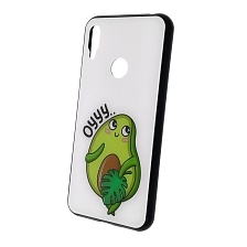 Чехол накладка для HUAWEI Honor 8A, Y6 2019, силикон, стекло, рисунок AVOCADO Oyyy....