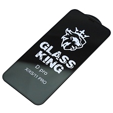 Защитное стекло GLASS KING 9H для APPLE iPhone X, XS,11 Pro, цвет окантовки черный