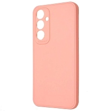 Чехол накладка для SAMSUNG Galaxy A35, защита камеры, силикон, цвет персиковый