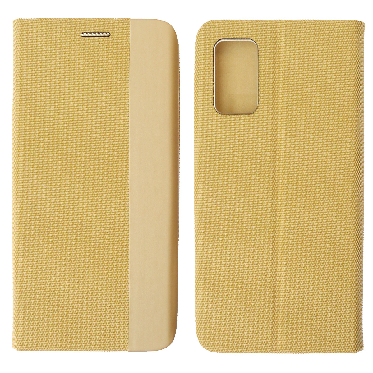 Чехол книжка MESH для SAMSUNG Galaxy A32 4G (SM-A325F), текстиль, силикон, бархат, визитница, цвет золотистый Чехол книжка MESH для SAMSUNG Galaxy A32 4G (SM-A325F), текстиль, силикон, бархат, визитница, цвет золотистый
