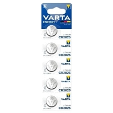 Батарейка VARTA ENERGY CR2025 BL5 Lithium 3V Батарейка VARTA ENERGY CR2025 BL5 Lithium 3V