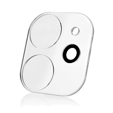 Защитное стекло 9H для задней камеры APPLE iPhone 11 (6.1"), ударопрочное, цвет окантовки черный