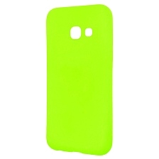 Чехол накладка Fashion Case для SAMSUNG Galaxy A3 2017 (SM-A320), силикон, цвет салатовый