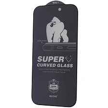 Защитное стекло Антишпион KINGKONG для APPLE iPhone 15 (6.1"), APPLE iPhone 16 (6.1"), цвет окантовки черный