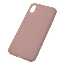 Чехол накладка SOFT TOUCH для APPLE iPhone XR, силикон, матовый, цвет розовый песок