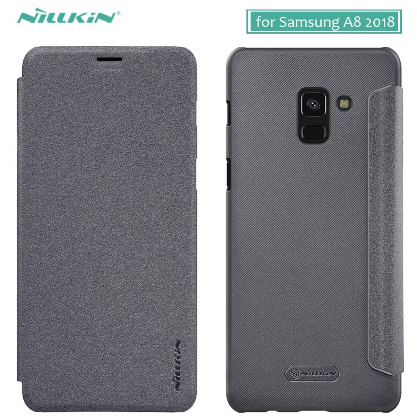 Sparkle чехол-книга Nillkin для SAMSUNG Galaxy A8 2018/A5 2018/A530F графит.