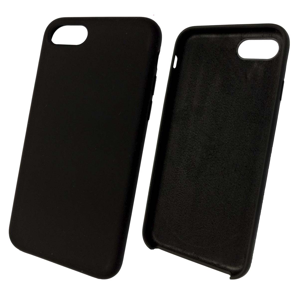 Чехол накладка Silicon Case для APPLE iPhone 7, iPhone 8, iPhone SE 2020, силикон, бархат, цвет черный