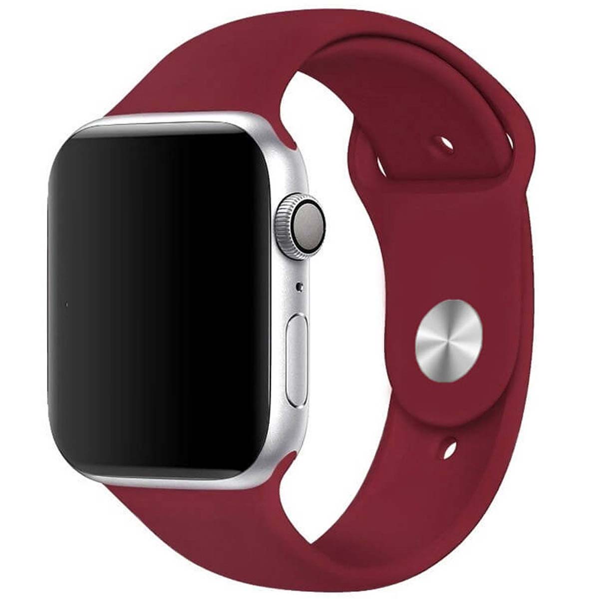 Ремешок для Apple Watch спортивный "Sport", размер 42-44 mm, цвет темно бордовый