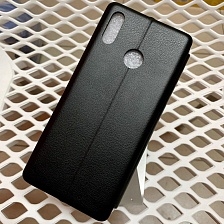 Чехол книжка для HUAWEI Honor Y9 2019, экокожа, визитница, цвет черный.