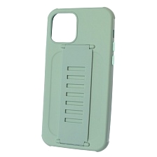 Чехол накладка LADDER NANO для APPLE iPhone 12, iPhone 12 PRO (6.1), силикон, держатель, цвет сизый