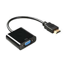 Адаптер H31 Mini HDMI-M на VGA-F, цвет черный