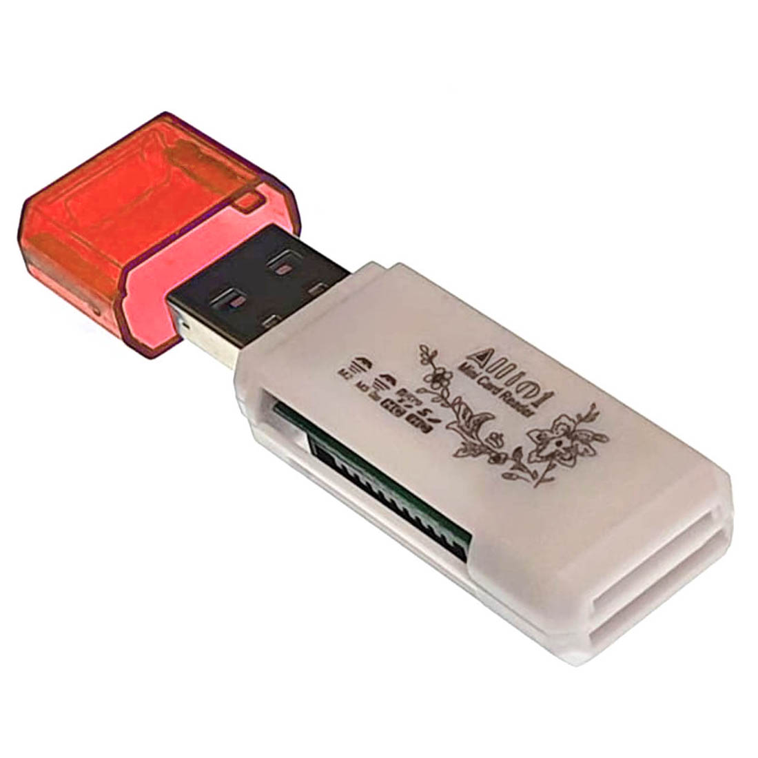 Картридер MRM USB55, цвет бело красный