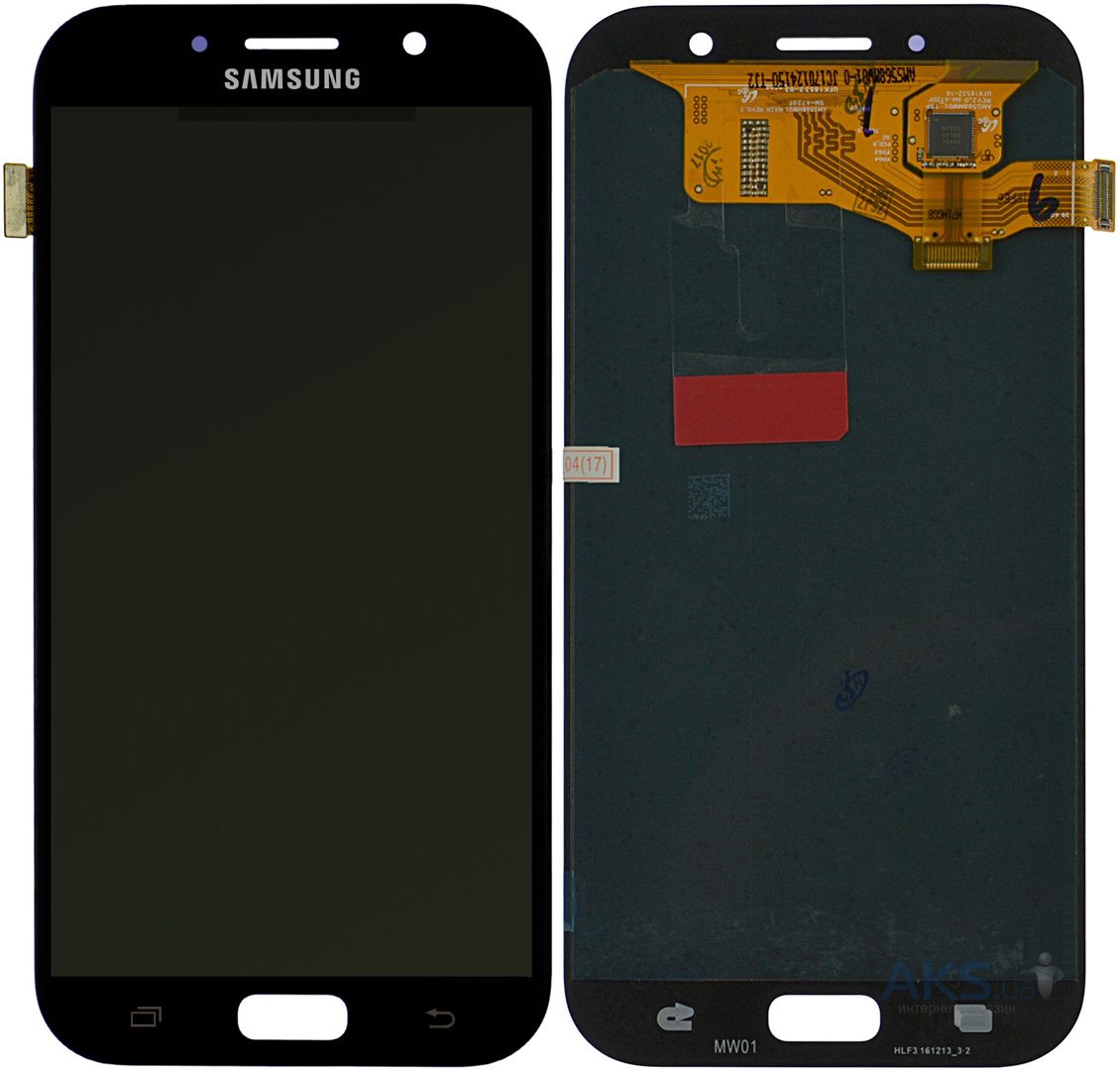 Дисплей в сборе с тачскрином для SAMSUNG Galaxy A7 2017 (SM-A720F), тип матрицы OLED, цвет черный