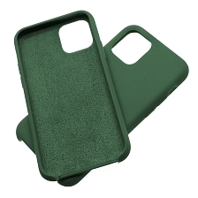 Чехол накладка Silicon Case для APPLE iPhone 11 Pro, силикон, бархат, цвет болотный зеленый. Чехол накладка Silicon Case для APPLE iPhone 11 Pro, силикон, бархат, цвет болотный зеленый.