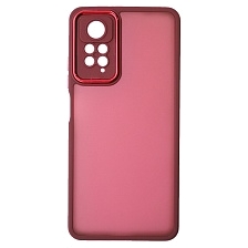 Чехол накладка KING для XIAOMI Redmi Note 12 Pro 4G, силикон, пластик, защита камеры, цвет окантовки бордовый