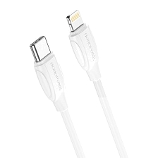 Кабель BOROFONE BX19 Double speed USB Type C на Lightning 8 pin, 20W, 3A, длина 1 метр, цвет белый