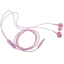 Гарнитура (наушники с микрофоном) проводная, KIN K-28, разъем Jack 3.5 мм, цвет розовый
